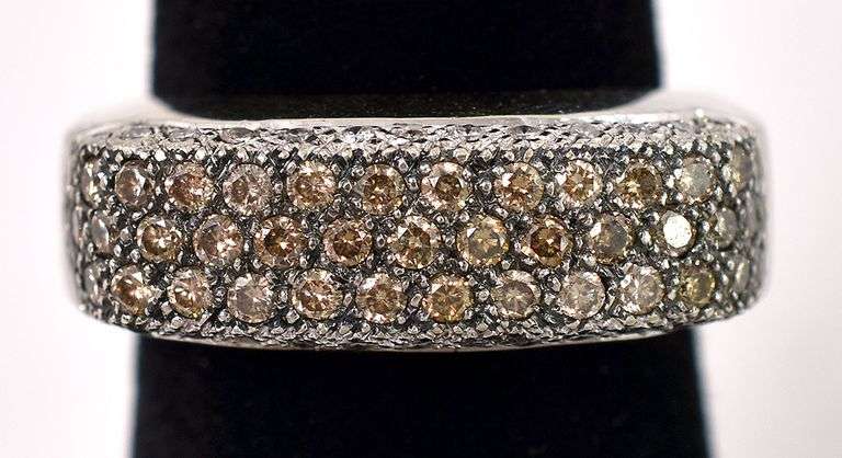 Fantastic 14K White Gold Fancy Brown Diamond Ring
