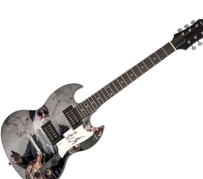 Leland Sklar Autographed Custom 1/1 Graphics Guitar Judas Priest ACOA