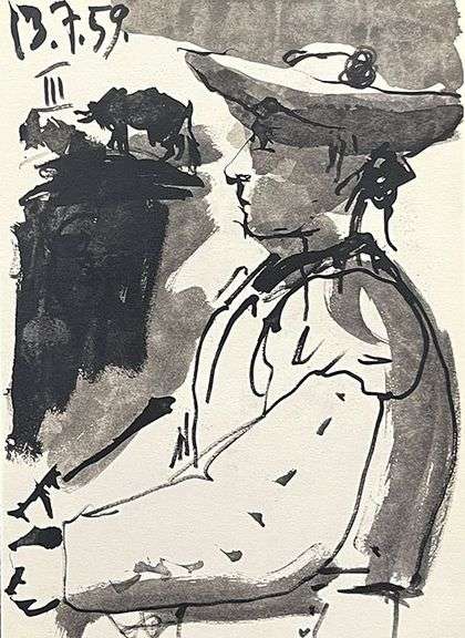 Very Collectible Pablo Picasso Lithograph from Toros y Toreros Circa 1961