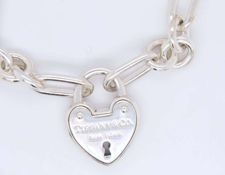 Tiffany & Co Heart Lock Bracelet in Sterling Silver
