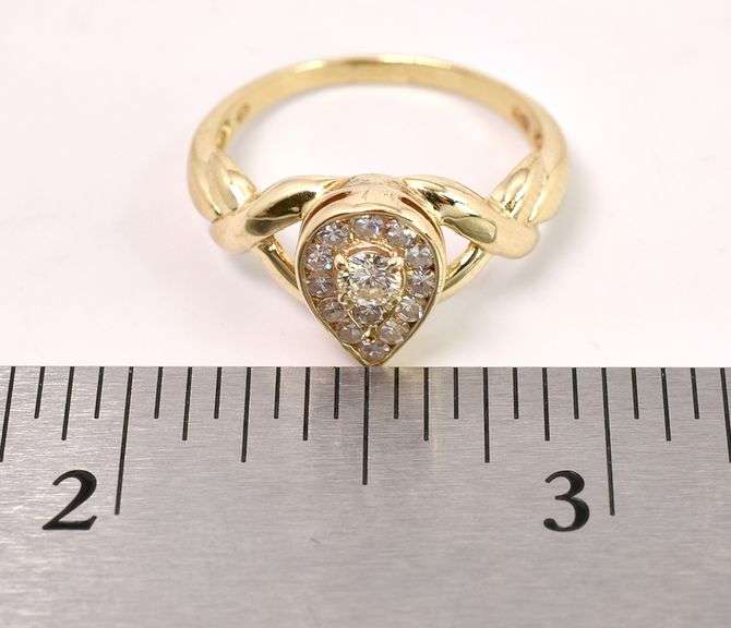 Astounding Diamond Ring In 14K Yellow Gold