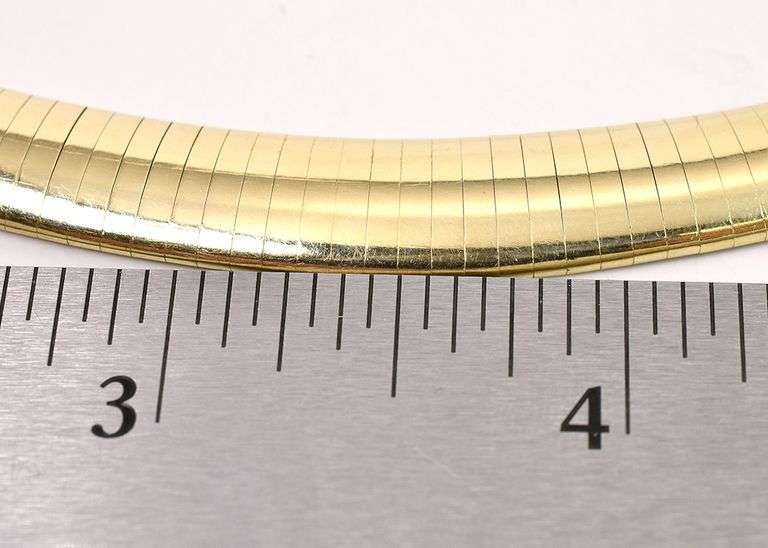 Amazing Omega Chain Necklace in 14K Yellow Gold