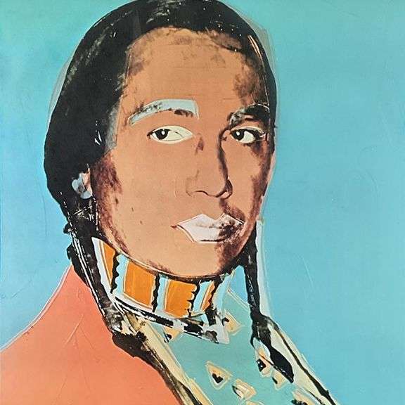 The American Indian Series (Blue) by Andy Warhol