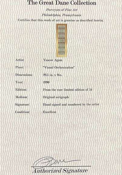 Original Rare Limited Edition Agam. Hand Signed by the Artist