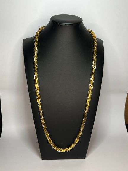 Huge 118.6  Grams MLB 14 Kt Gold Plated Diamond Cut 36"  Rope Chain Necklace.