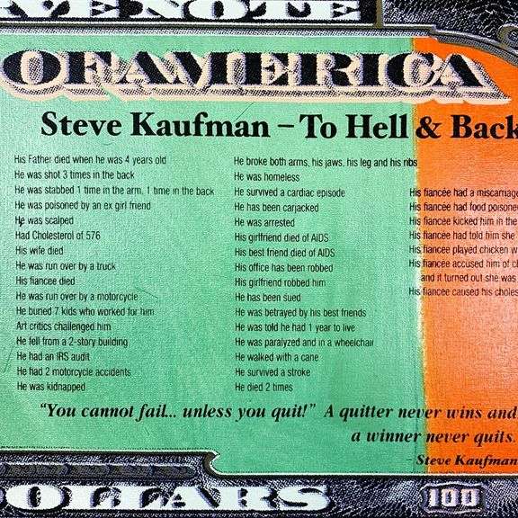 To Hell and Back ($100) by Steve Kaufman