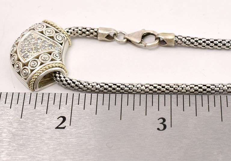 CZ Pendant Necklace in Sterling Silver