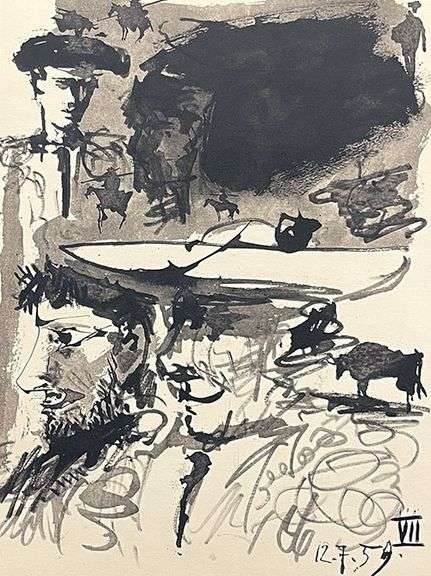 Very Collectible Pablo Picasso Lithograph from Toros y Toreros Circa 1961