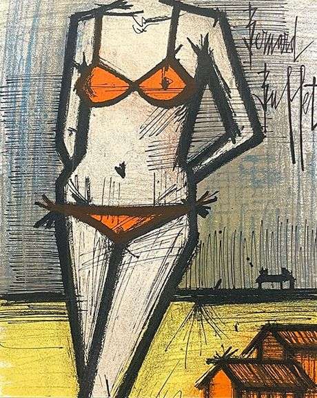 Vintage Limited Edition Bernard Buffet Lithograph Circa 1960's