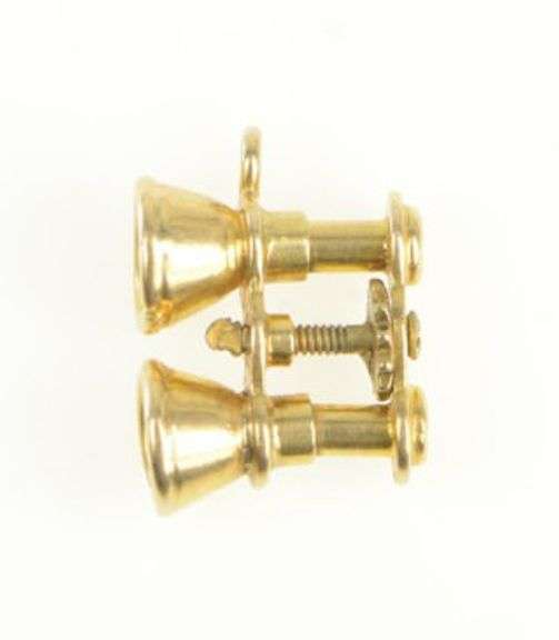 14K Yellow Gold 3D Binoculars Stargazing Bird Watching Charm/Pendant