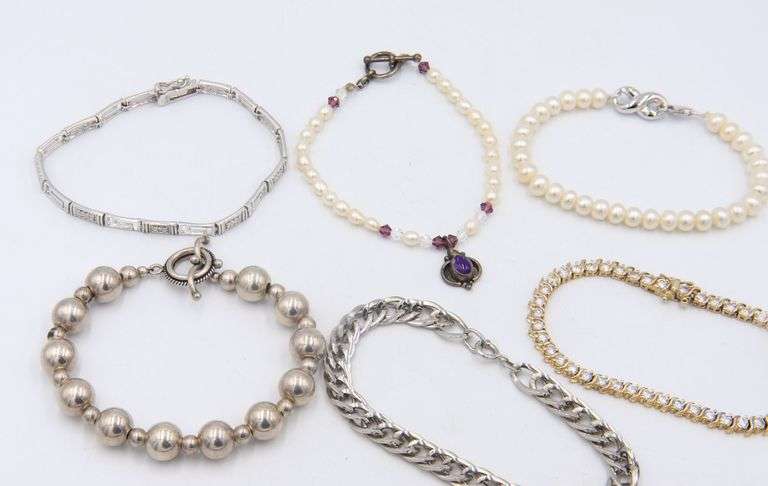 Lot of Vintage 925 Sterling Silver Bracelets