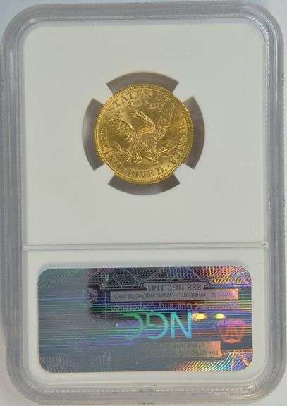 Fully struck Choice BU 1899 $5 Liberty Gold Piece. NGC MS62