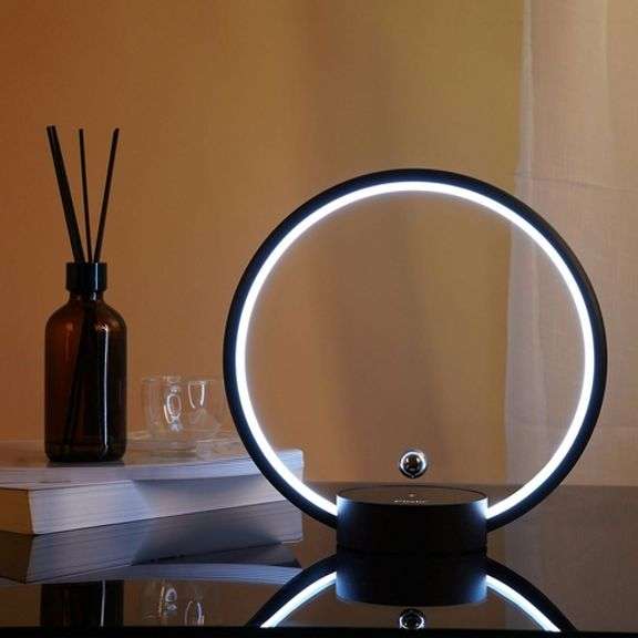 Stylish Circle Table Lamp Touch-Dimmable Elegance
