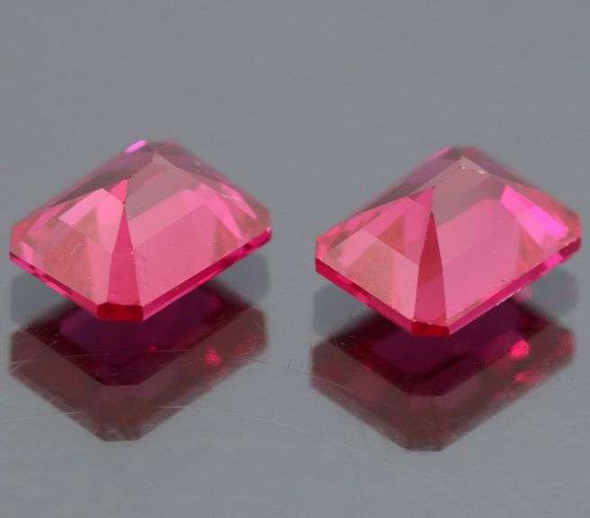 Simply breathtaking 6.44ct created Ruby pair