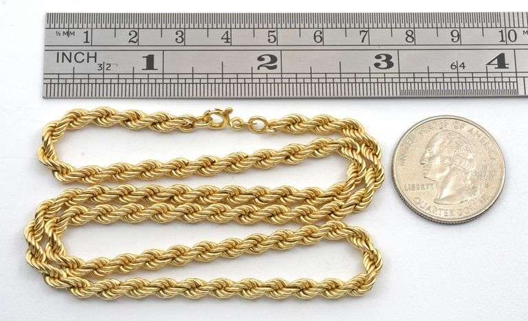 Popular 14k YG Rope Necklace