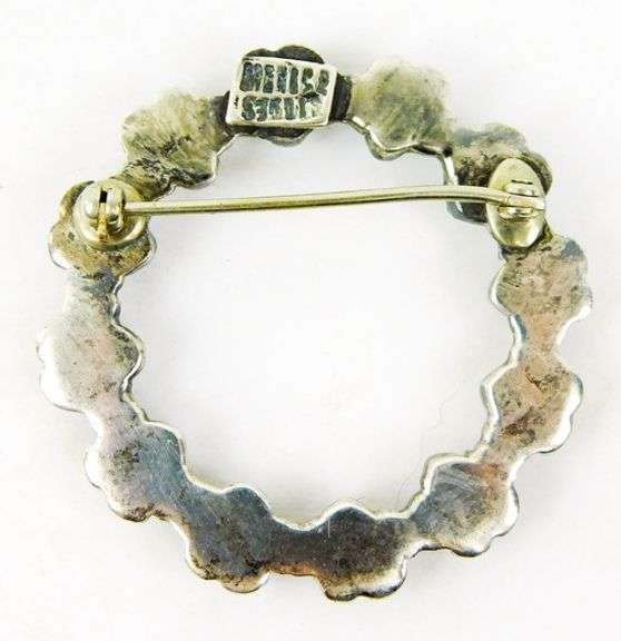 Vintage Sterling Turquoise Pin