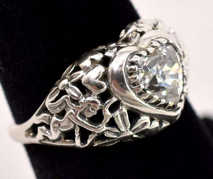 Heart CZ Ring in Sterling Silver