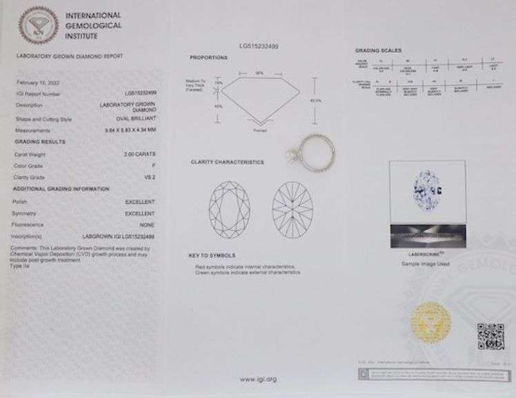 Incredible Certified 2.32CTW Oval Diamond Ring