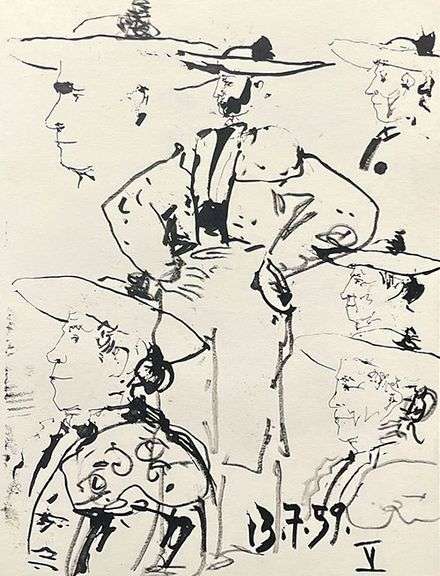 Very Collectible Pablo Picasso Lithograph from Toros y Toreros Circa 1961