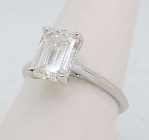 Certified Emerald Cut Diamond Solitaire
