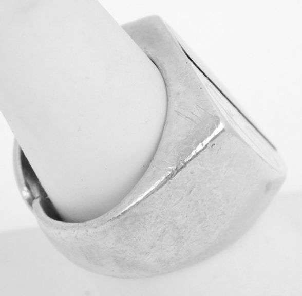 Sterling & Black Onyx German Shield Signet Ring, 7.5