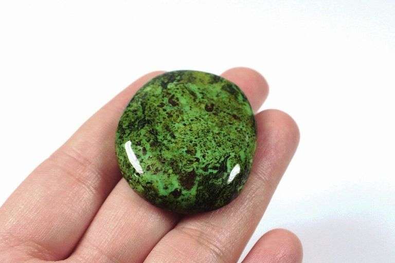 Superb 68.3ct green Turquoise cabochon