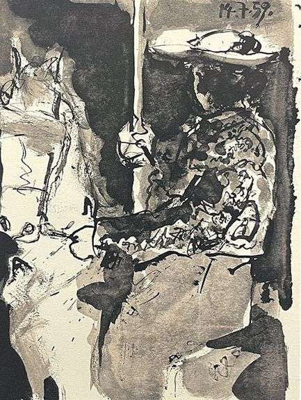 Very Collectible Pablo Picasso Lithograph from Toros y Toreros Circa 1961