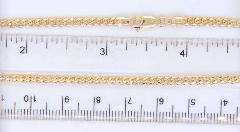 14kt Yellow Gold Curb Link Chain Necklace