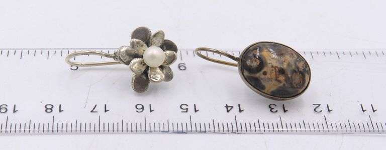 Vintage 925 Sterling Silver Group Lot of Earrings