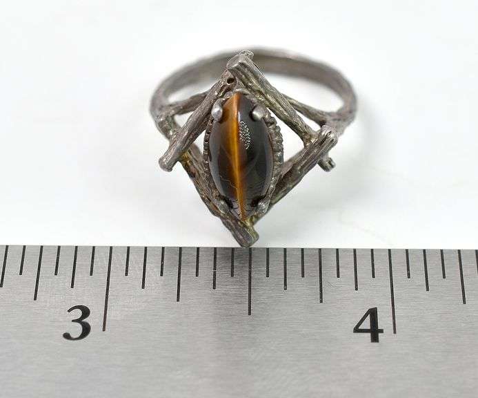 Tigers Eye Ring in Sterling Silver