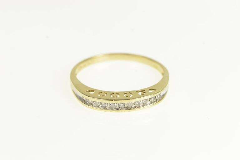 10K Yellow Gold 0.33 Ctw Love You 2000 Diamond Wedding Band Ring