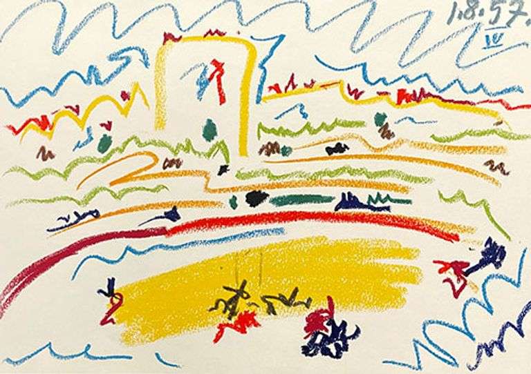 Very Collectible Pablo Picasso Lithograph from Toros y Toreros Circa 1961