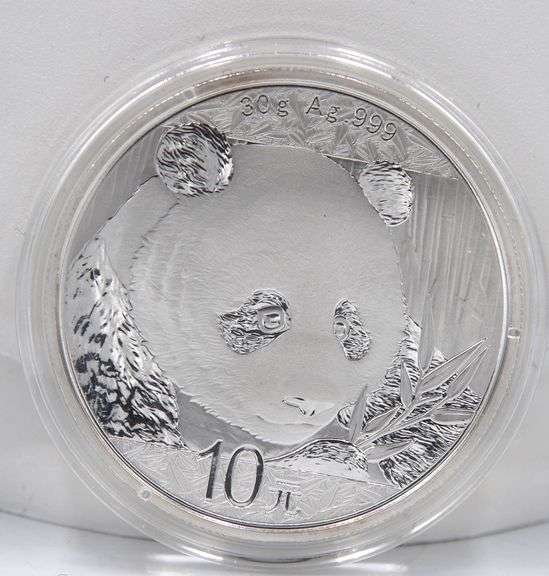 2018 10 Yuan China 30 Grams Silver Panda in Mint Plastic.