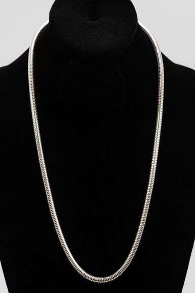.925 Italian Sterling Silver 5mm Flexible Snake Chain Necklace 24 Inches
