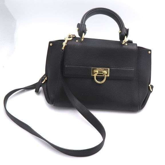 Ferragamo Sofia SM Leather Handle Bag