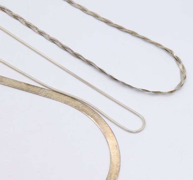 Group Lot of 7 Vintage 925 Sterling Silver Chains