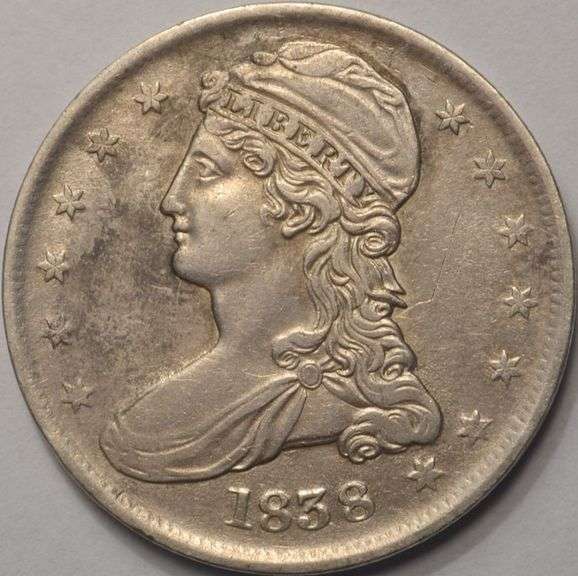 1838 Capped Bust Half Dollar Cleaned