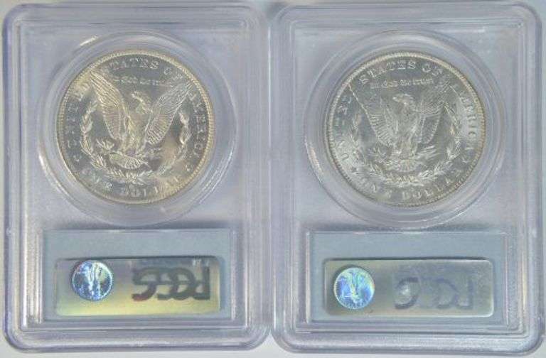 Blazing near Gem BU 1880-S & 1881-S Morgans. PCGS MS64
