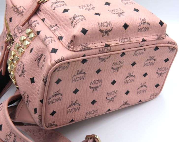 MCM Pink Stud Backpack