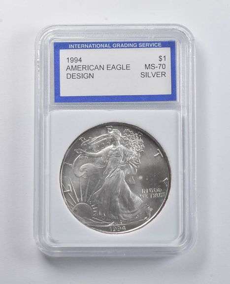 MS70 1994 American Silver Eagle IGS