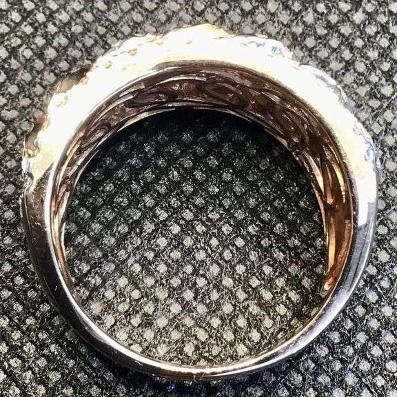MESMERIZING 14K ROSE GOLD PAVE SET DIAMOND CUBAN LINK RING