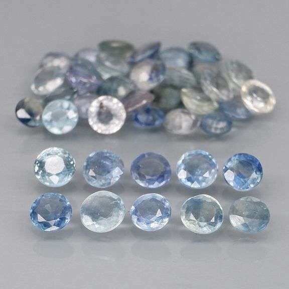 Beautiful 5.58ct 40 piece Ceylon Sapphire set -heated only!