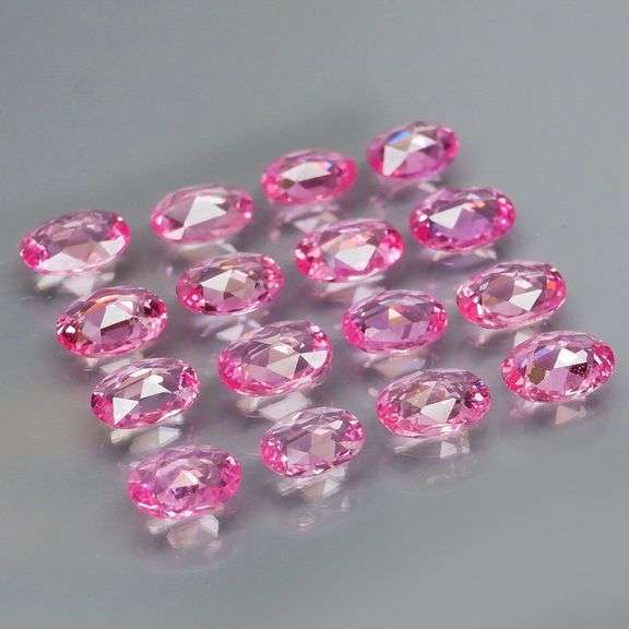 Superb rose cut 2.29ct pink Sapphire set