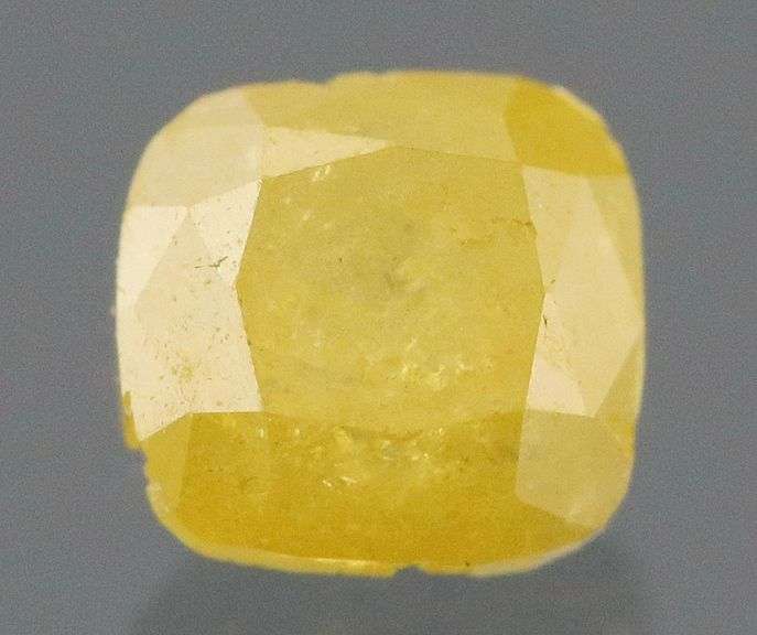 Unheated .30ct fancy yellow Diamond solitaire