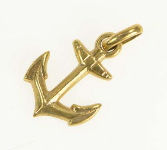 10K Yellow Gold Anchor Nautical Sailing Hope Symbol Charm/Pendant