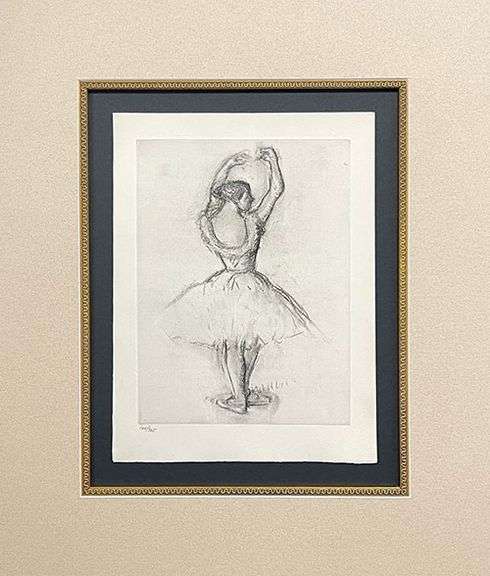 Extremely Collectible and Rare Degas Lithograph from Danse Dessin Suite Circa 1936
