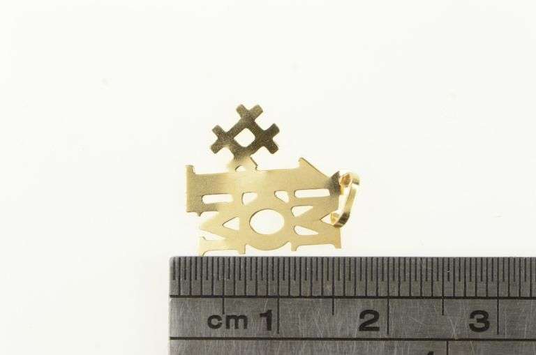 14K Yellow Gold #1 Number One Mom Mother's Day Vintage Charm/Pendant