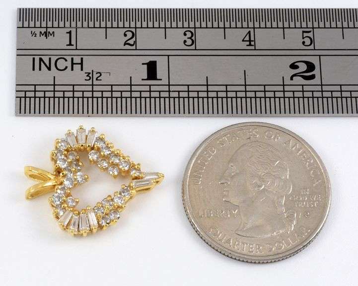 Exceptionally Nice 14k YG Diamond Heart