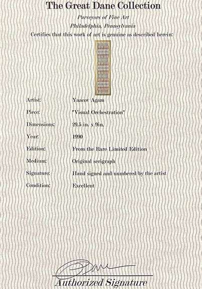 Original Rare Limited Edition Agam. Hand Signed by the Artist
