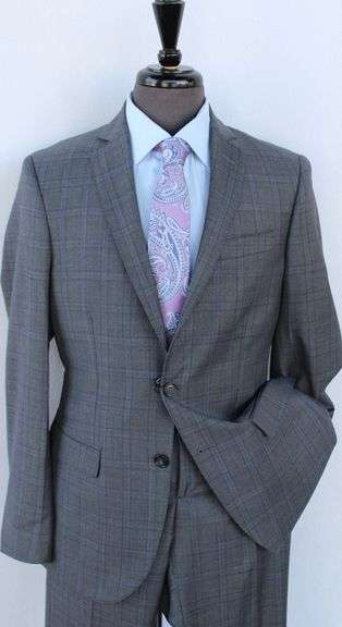 Designer Plait Design Slim Fit Suit, By Galante